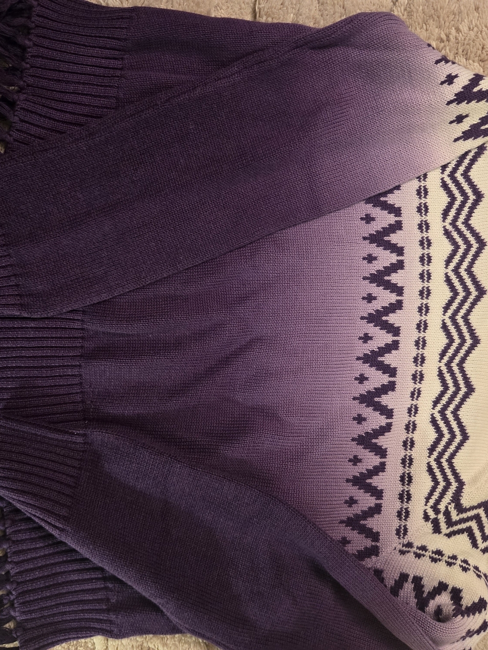 Purple Ombre Fair Isle Sweater